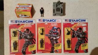 Starcom Figure Evil Enemy Shadow Force Cpl Storn,  Slash Vehicle,  Figure,  Placard