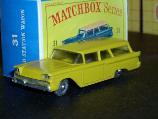 Matchbox Lesney Ford Fairlane Station Wagon 31 B1 Spw Red Sc5 Ex/nm Crafted Box