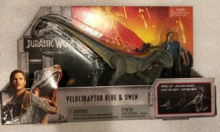 Jurassic World Velociraptor " Blue " & Owen Figure Pack