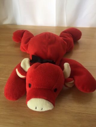 Retired Ty Pillow Pal Red The Bull Soft Plush Lovey Stuffed Animal