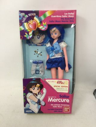 1992 Ban Dai Sailor Moon Sailor Mercury In Package Special Edition