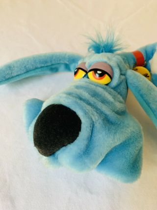 1984 Dakin 30 " Plush Foofur Cartoon Dog Blue Stuffed Animal Toy Phil Mendez Vtg