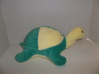 1996 Ty Pillow Pal Yellow And Green Snap Turtle Plush