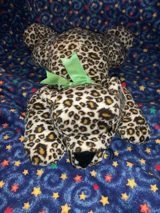 Ty Pillow Pals Speckles The Leopard 14 " Plush Stuffed Animal Toy