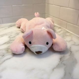Ty Pillow Pals Plush Snuggy Pink Bear Beanie Baby Babies Stuffed Animal 1996 90s