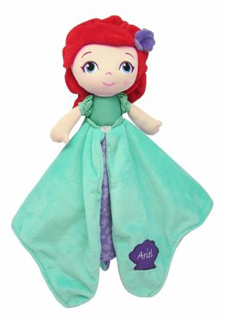 Disney Baby Princess Ariel Little Mermaid Doll Lovey Blanket Soft Toy 12 "
