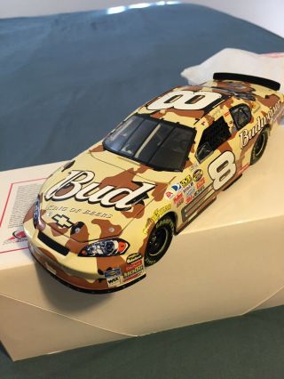 Budweiser Camo Car 8 Dale Earnhardt Jr Collectible / American Heroes