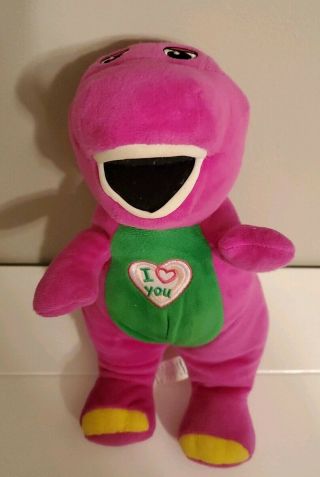 Barney Plush Singing I Love You Fisher Price Purple Dinosaur 10”