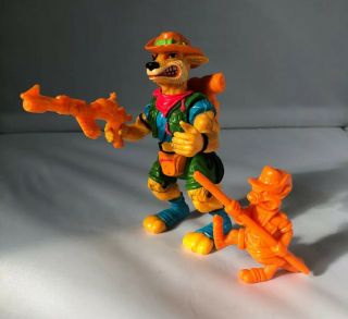 Walkabout Vintage 1991 Playmates Ninja Turtles Tmnt Action Figure Bear Complete