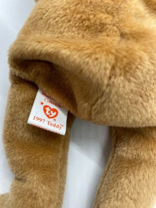 Ty 1997 Teddy Style 4200 Beanie Baby Bear 1996 PVC Pellets Rare Vintage 3