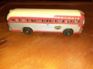 Dubuque Toy Company National Trailways Intercity Coach Scale Model Bus 1950 