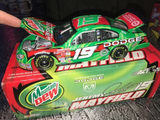 2002 Jeremy Mayfield 19 Mountain Dew Limited Edition 1:24 Diecast Action