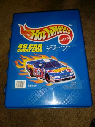 Vintage 1998 Mattel Hot Wheels - 48 Car Carry Case 20020 Box In Blue