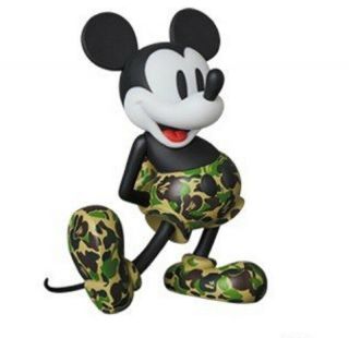 Vcd Bape (r) Mickey Mouse A Bathing Ape Bape Medicom Toy Green Ver.  Figure Japan