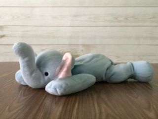 1996 Ty Beanie Pillow Pals “squirt” Elephant Beanie Baby