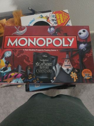 MONOPOLY Tim Burton ' s The Nightmare Before Christmas Complete Pre - Owned 2