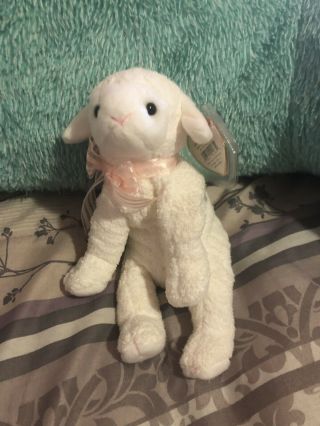 Ty Lullaby The Lamb Beanie Baby - With Tag Mtwt
