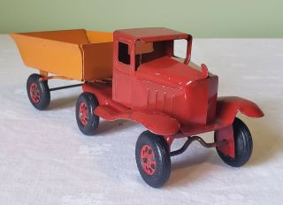 Early Girard Toys Ford Cab Tractor Dumper Trailer Tt Truck 30 