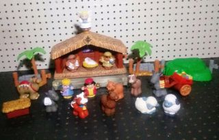 Fisher Price Little People Christmas 23 Pc Nativity Set /pre - Owned