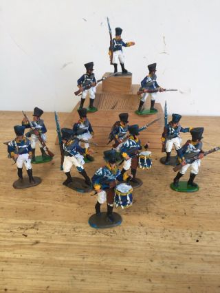 Hat Miniatures 1/32 Prussian Infantry Napoleonic Wars (12) Painted Detailed 3