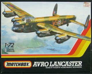 1983 Matchbox Models 1/72 Avro Lancaster British Wwii Bomber
