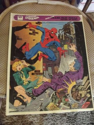 1979 Marvel Spider - Man Extra Thick Frame Tray Puzzle