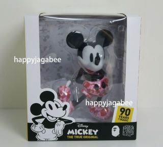 A Bathing Ape × Bearbrick X Mickey Mouse Vcd Pink Bearbrick From Japan