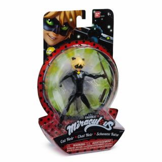 Bandai Zag Miraculous Cat Noir,  Ladybug,  Heroez,  Action Figure,  13 Cm.