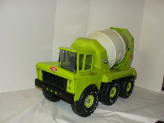 Vintage Mighty Tonka Lime Green Cement Mixer Truck In
