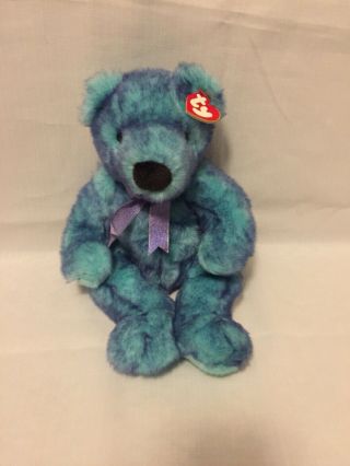 Ty Classic Bluebeary 15 " Plush 1999 Teddy Bear Stuffed Animal Blue