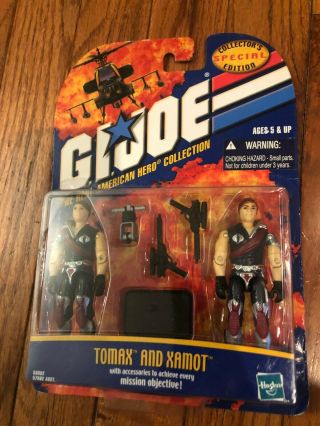 Gi Joe 2001 Hasbro Tomax And Xamot - Action Figures With Weapons -
