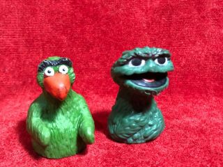 Vtg Rare Sesame Street Mexican Big Bird Finger Puppets By Lili Ledy Paco & Oscar