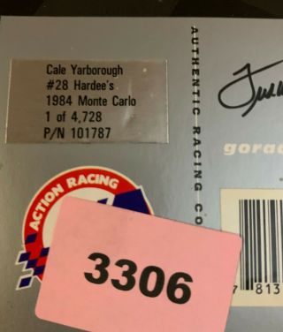 Cale Yarborough 28 Hardee ' s 1984 Chevy Monte Carlo XRARE (3306) 2