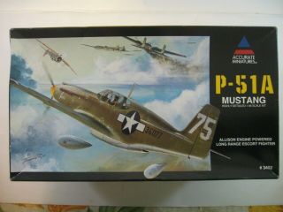 Accurate Miniatures 1/48 North American P - 51a Mustang 3402