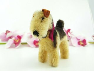 Steiff Terry Airdale Terrier Dog 1310,  00 10 Cm Button Vgc Vintage Toy Glasseyes
