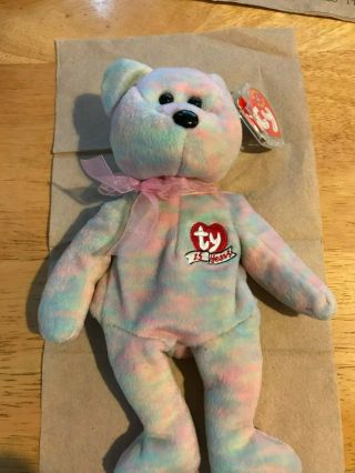 Ty Beanie Babies Celebrate - 15th Anniversary Bear Plush Bean Bag Mwmt Protector