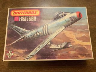 Vintage 1/72 Matchbox F - 86a/5 Sabre Model Airplane Kit Pk - 32 - No Instructions