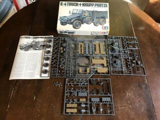 1/35 Tamiya: 6x4 German Truck Krupp Protze With Driver & Weapons 1978