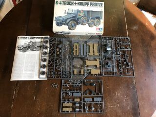 1/35 TAMIYA: 6x4 German Truck KRUPP PROTZE with Driver & Weapons 1978 2
