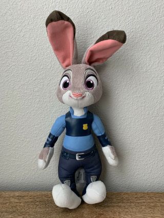 13 " Disney Store Zootopia Police Officer Judy Hopps Stuffed Plush Bunny Rabbit