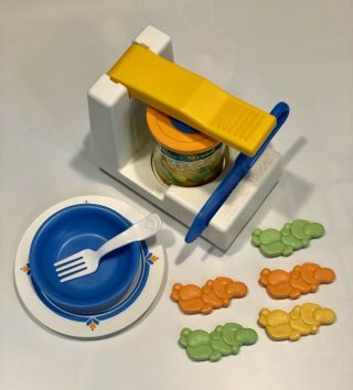 Vintage Fisher Price Fun With Food 2107 Vegetable Can Opener Set 1987