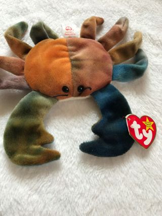 1996 Ty Beanie Baby Claude The Crab