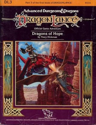 Dl3 Dragons Of Hope W/map Dragonlance Module Dungeons Dragons D&d Adventure Tsr