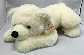 19 " Snowball Polar Bear Plush Stuffed Animal Cream Off White Euc With Tag Aurora