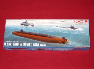 Dml Uss Ohio Vs Soviet Alfa Class Submarines 1/700 Model Kit Not Built
