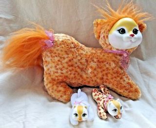 Kitty Surprise Orange Tabby Mama Cat With 2 Baby Kittens 2016 Just Play Plush