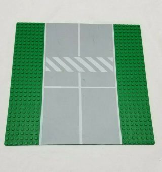 Lego 1 Green 32x32 Platform Base Plate Straight Road Cross Walk Race 10x10 Inch