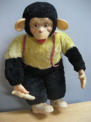Vintage 18” Superior Toy Zippy Mr.  Bim Monkey Plush Small Hole