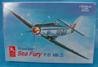 1/48 Scale Hobby Craft Hc1583 Hawker Sea Fury F.  B.  Mkii Model Airplane Kit