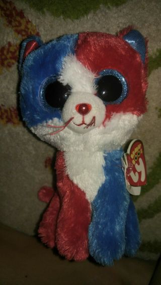 Ty Beanie Boos Firecracker The Kitty Cat With Tag